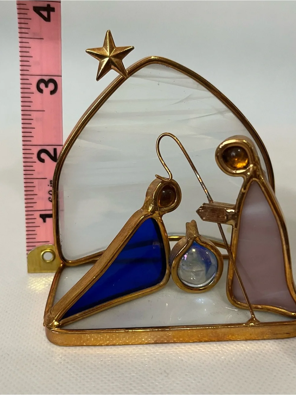 Vintage Stained Glass Nativity